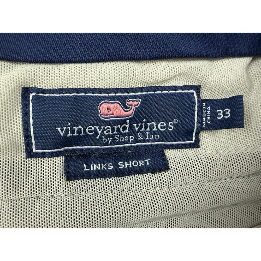 Vineyard Vines Links Shorts Mens 33 Navy Polyester Performance Stretch 9‎ Inch